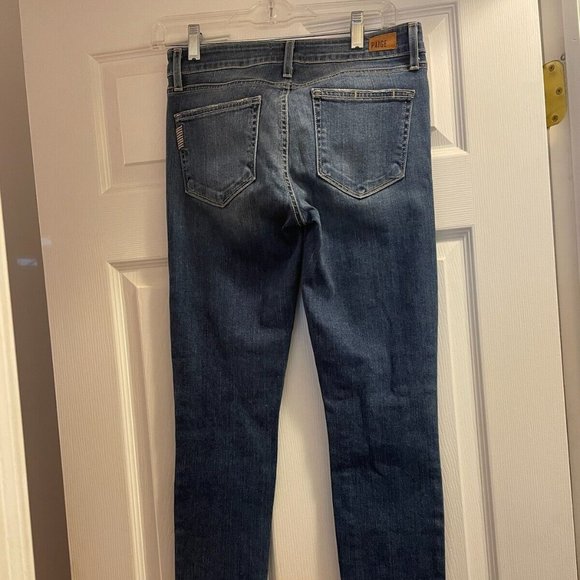 Paige Verdugo Embellished Jeweled Rhinestone Mid Rise Skinny Jean 27 - Picture 9 of 10